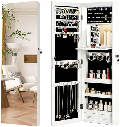 with Full Length Mirror, 6 Aut - Full Length Mirror Jewelry Armoire recension och pris