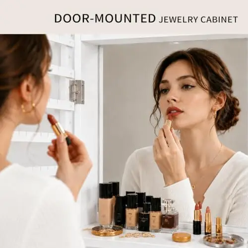 with Full Length Mirror, 6 Aut - Full Length Mirror Jewelry Armoire recension och pris