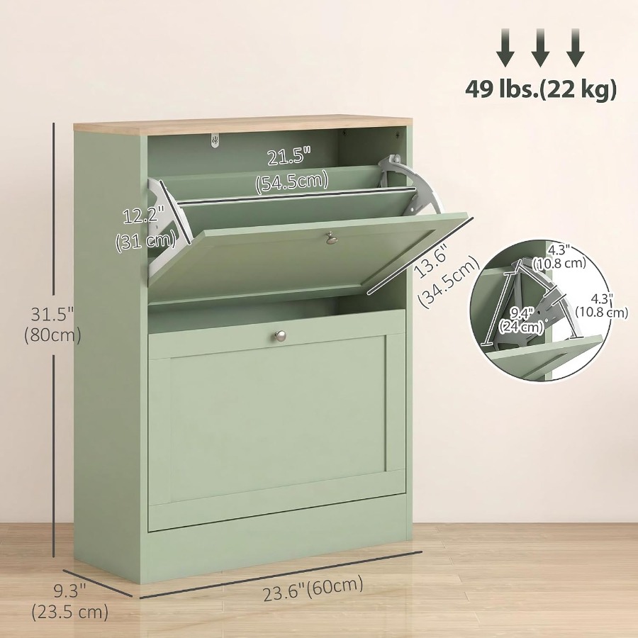 Entryway Shoe Storage Cabinet, - Shoe Rack Cabinet Narrow Entryway recension och pris