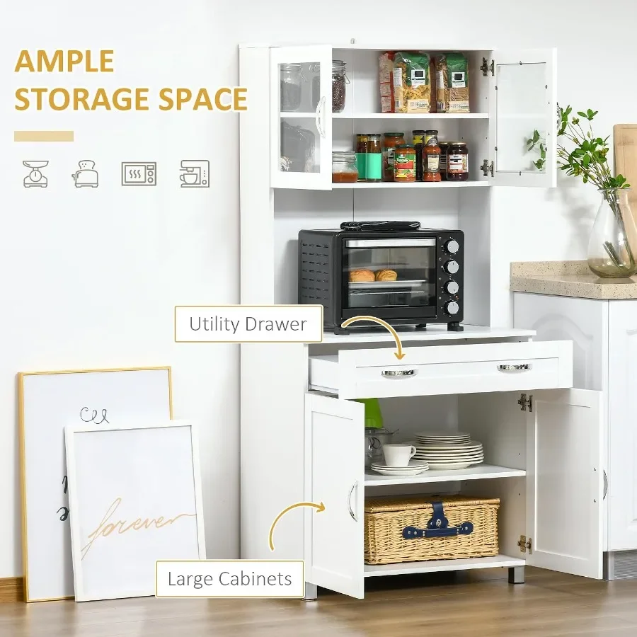 67 Pantry Cabinet Kitchen Hutc - Storage recension och pris