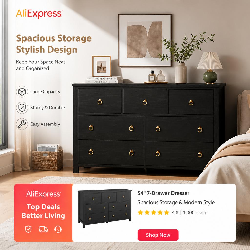 7 Drawer Dresser for Bedroom,  - Bedroom Furniture recension och pris