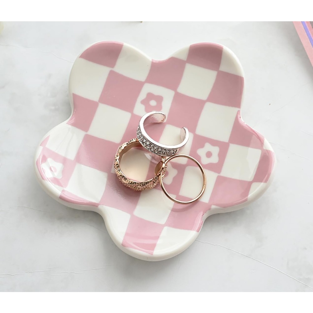 Ceramic Checkered Jewelry Tray - Bedroom Furniture recension och pris