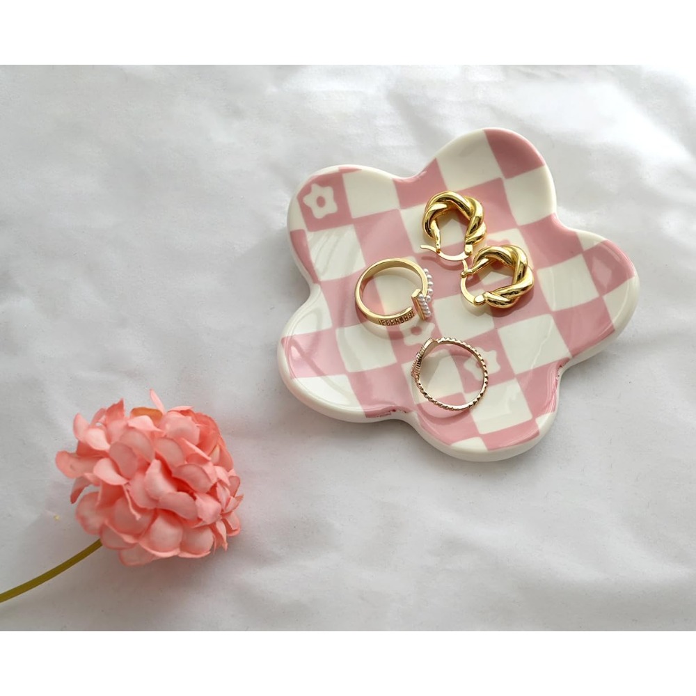 Ceramic Checkered Jewelry Tray - Bedroom Furniture recension och pris
