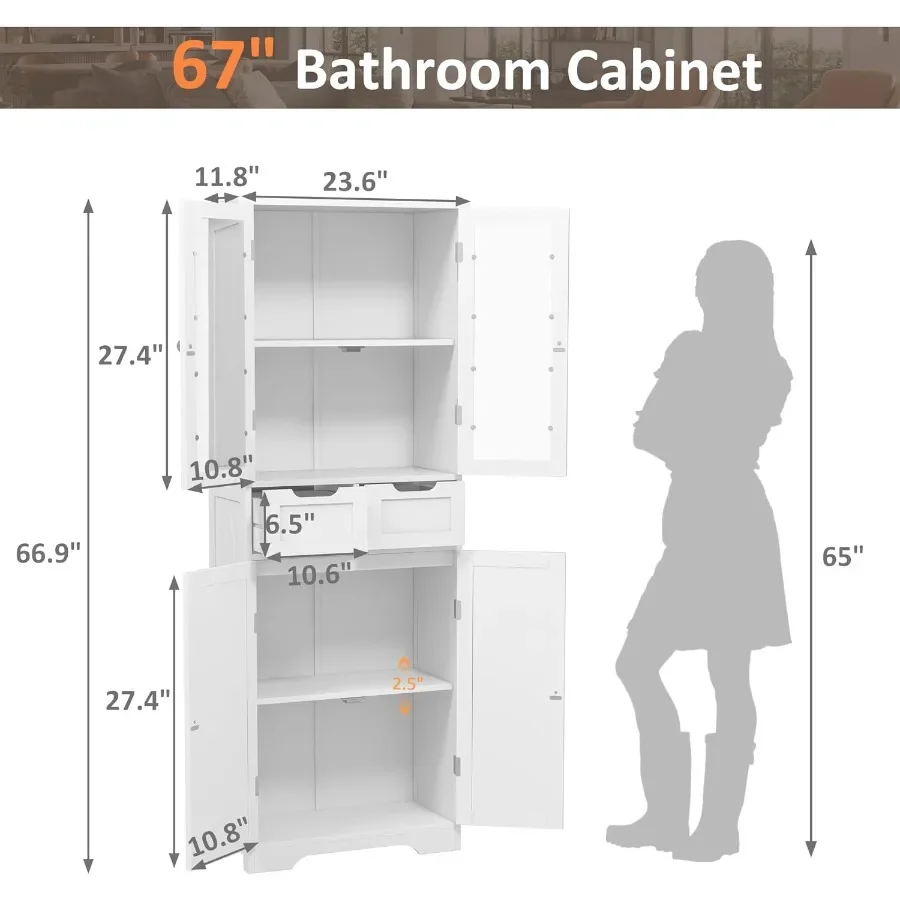 67 Tall Bathroom Storage Cabin - Storage recension och pris