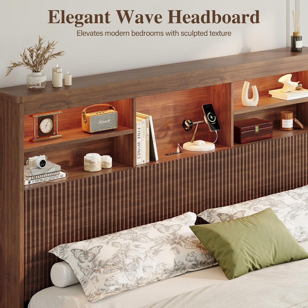 King Size Bed Frame with 4 Sto - King Size Bed Frame With Storage Drawers recension och pris