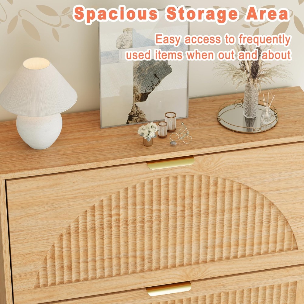 3 Flip Drawer Shoe Storage Cab - Shoe Rack Cabinet Narrow Entryway recension och pris